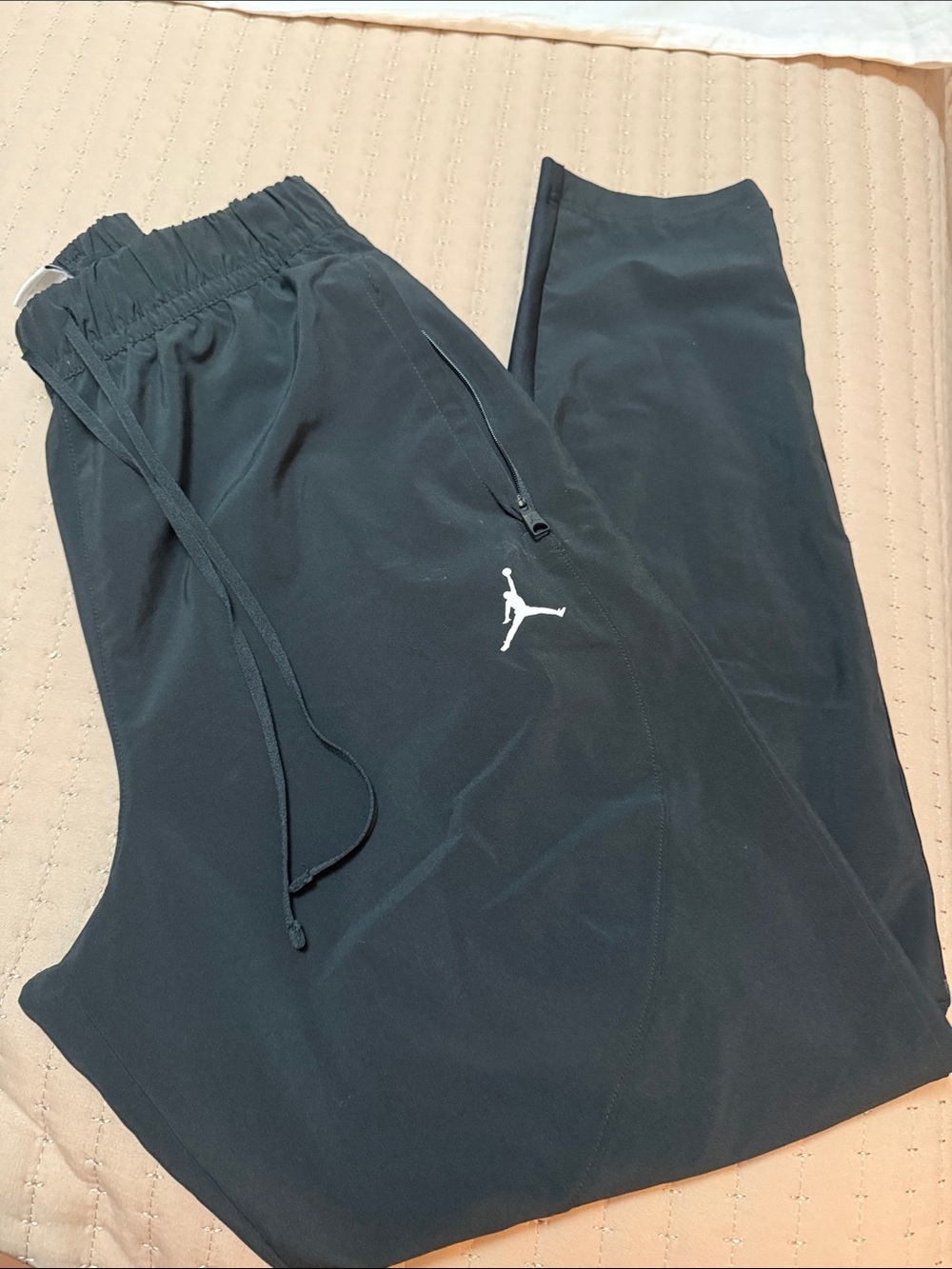 Jordan Black Athletic Joggers with White Jumpman